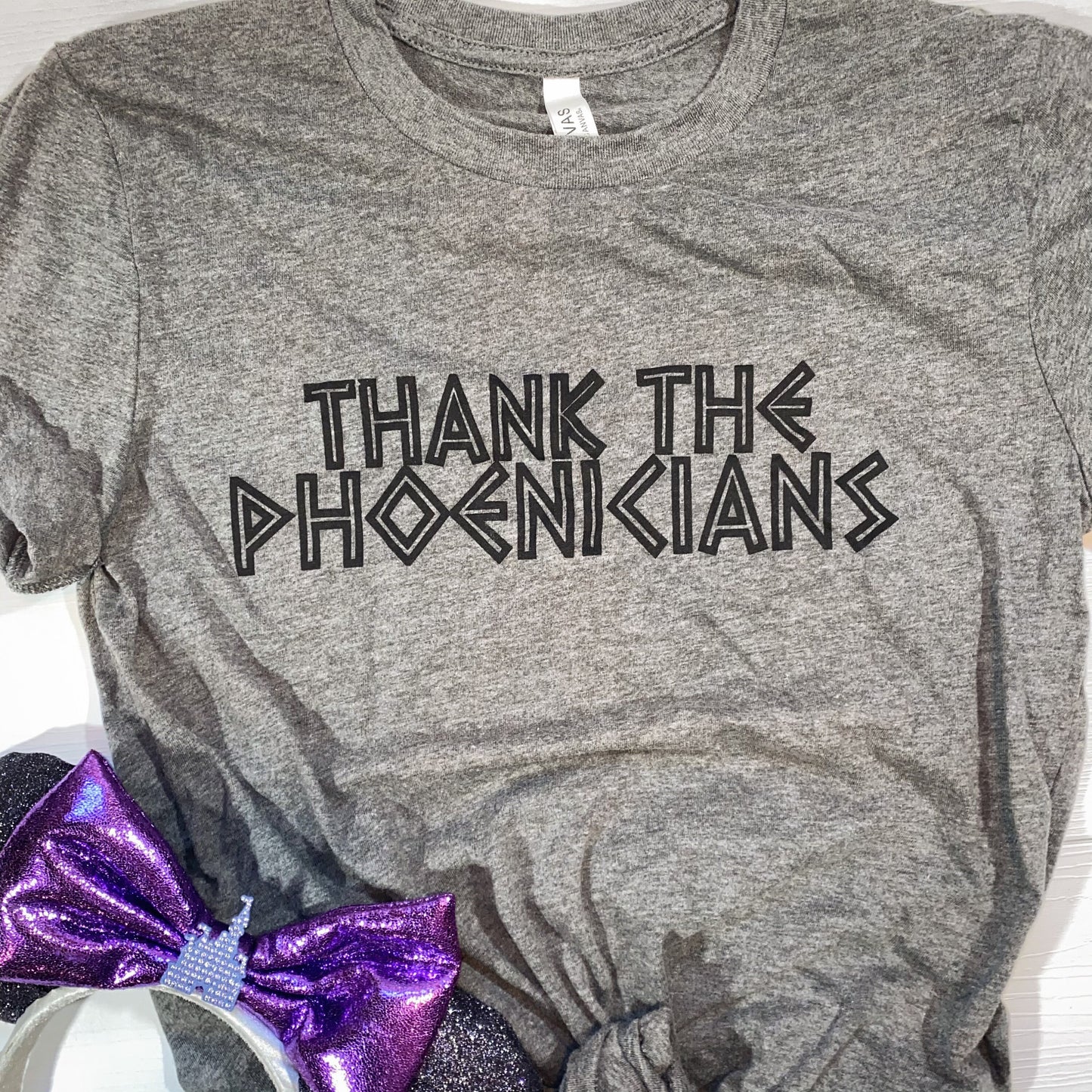 thank the Phoenicians | silkscreened Epcot | Spaceship Earth | Disneyworld t-shirt