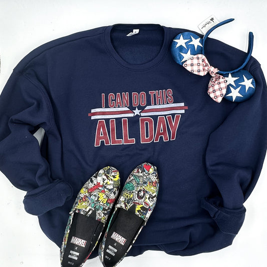 I can do this all day  | unisex crewneck sweatshirt