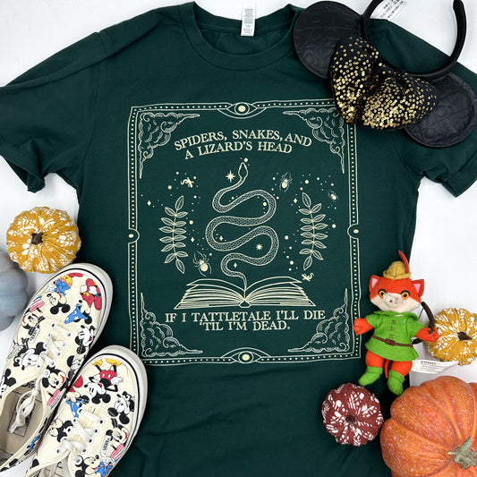 spiders, snakes and a lizard’s head | unisex tee