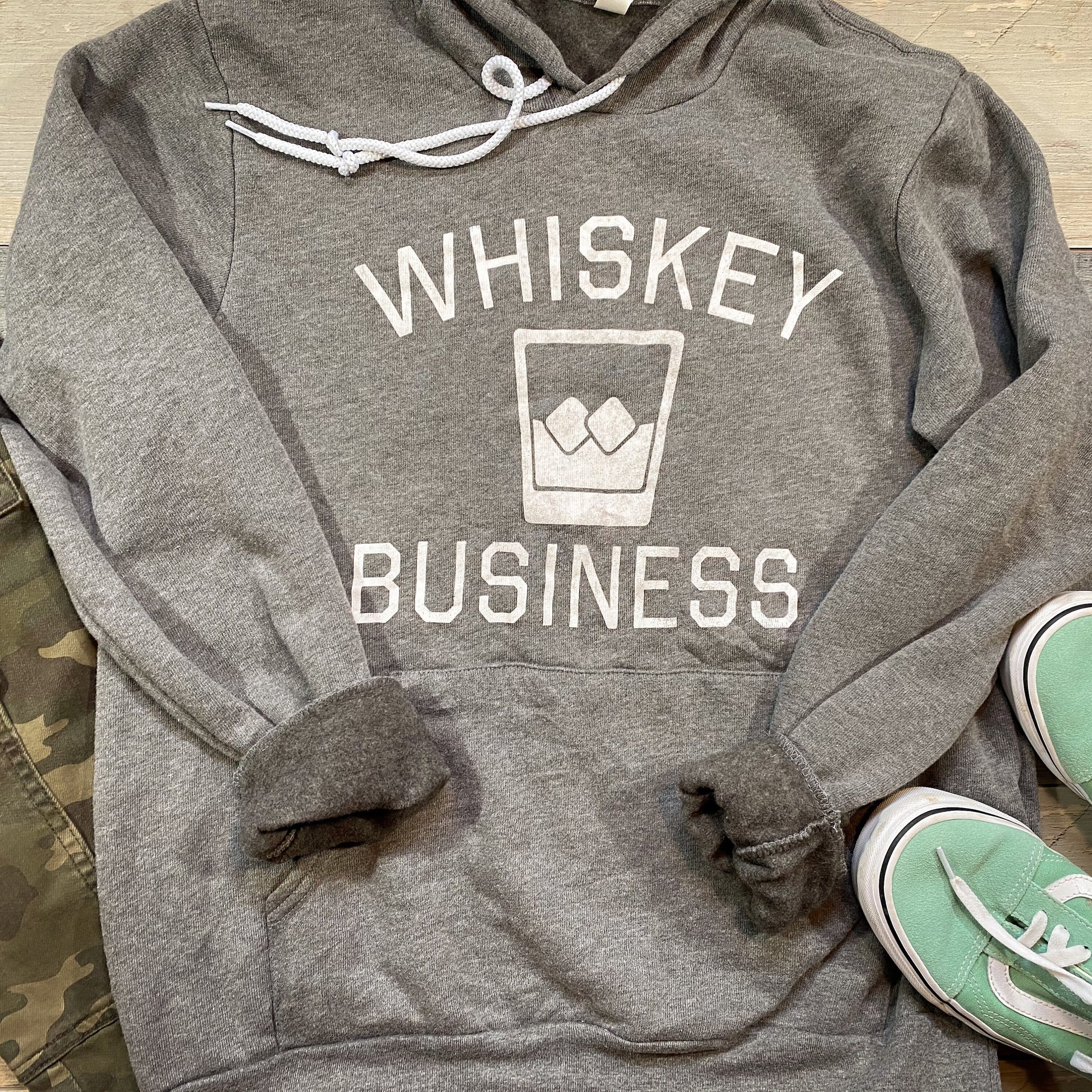 whiskey business [ screen-printed hoodie ]