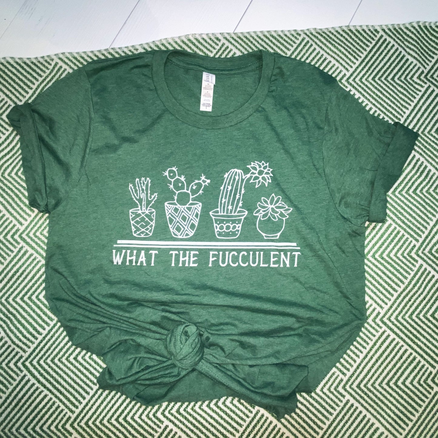 what the fucculent | silkscreened t-shirt | plants | succulents |