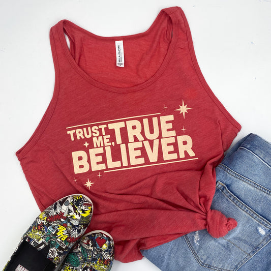 trust me, true believer | unisex jersey tank