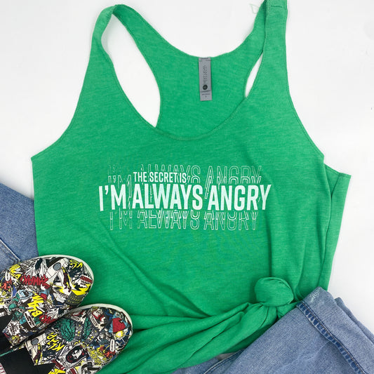 I'm always angry | women's racerback tank