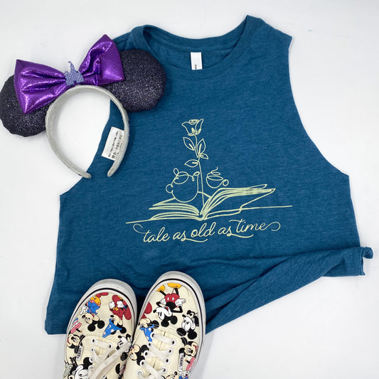 tale as old as time | women's cropped tank